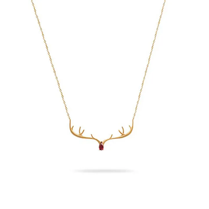 گردنبند طلا زنانه شاخ گوزن