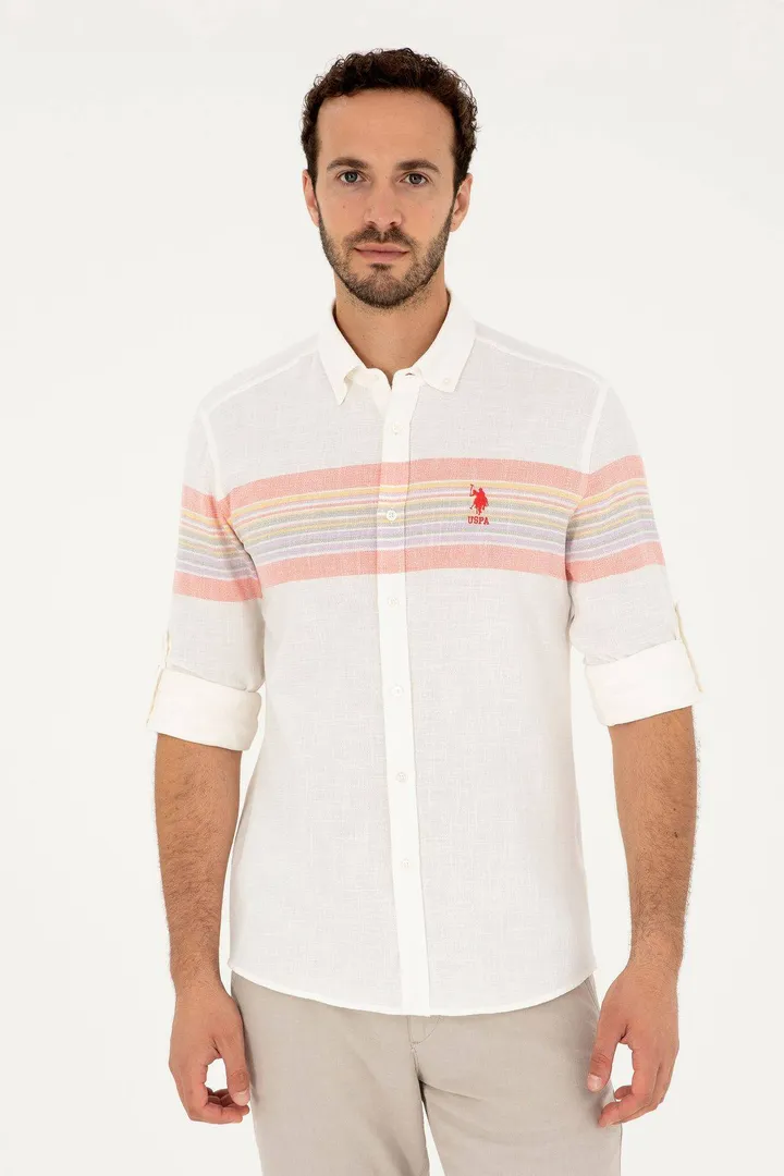 <span class="text-styled__StyledSpan-sc-d280c10c-1 dvOaRP">U.S. Polo Assn.< span>پیراهن آستین بلند مردانه شکوفه اناری 50283790-VR239