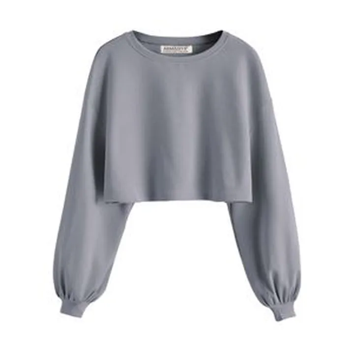 کراپ تیشرت آستین بلند زنانه آرمادیا مدل کبریتی فلورانس کد GY04