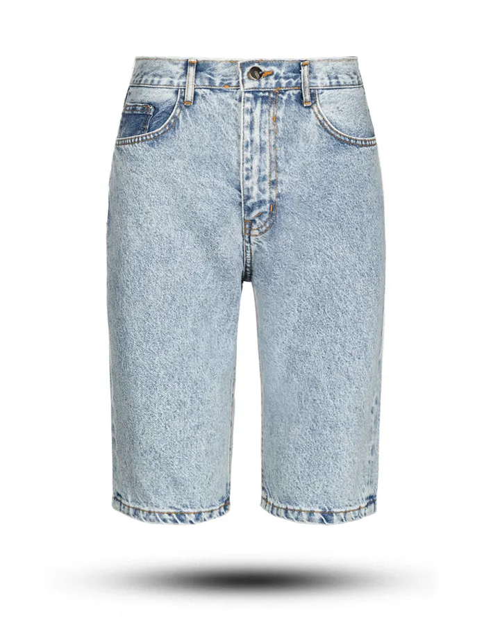 شلوارک جین ساده زنانه 30005108 – آبی آسمانی