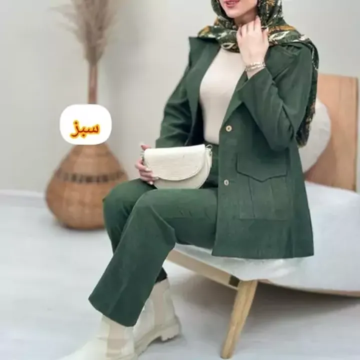 کت شلوار کبریتی مدل آنا 