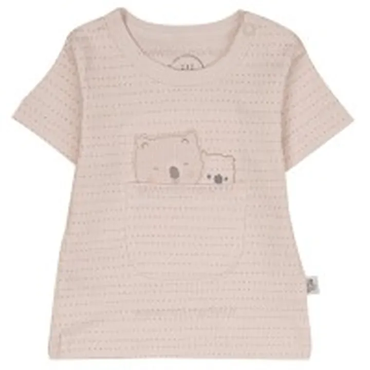 بلوز آستین کوتاه طرح کانگور و دوستان رنگ کرم نیلی Nili