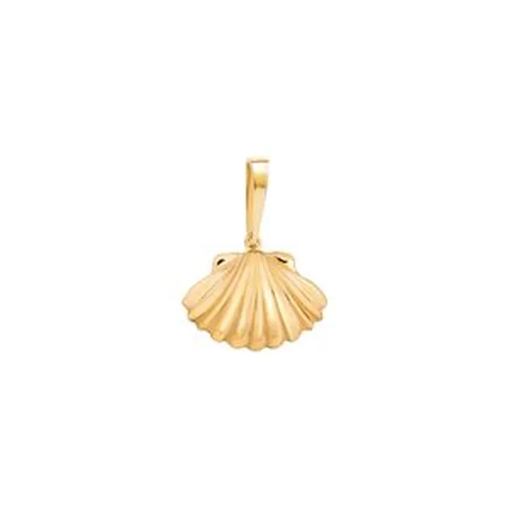 آویز گردنبند طلا 18 عیار زنانه ماوی گالری مدل صدف اویستر