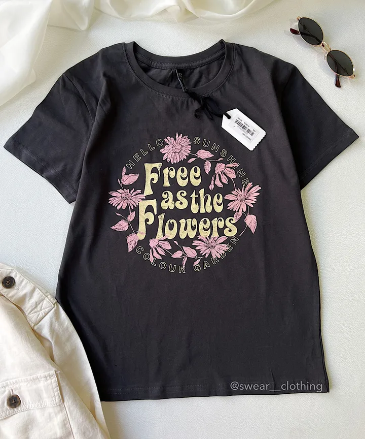 تیشرت free as the flowers