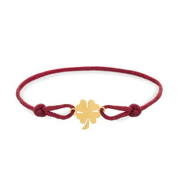 دستبند طلا زنانه طرح گل شبدر