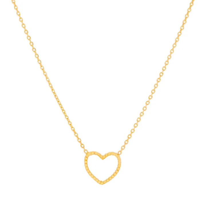 گردنبند طلا 18 عیار زنانه با زنجیر حلقهای (فلامین...