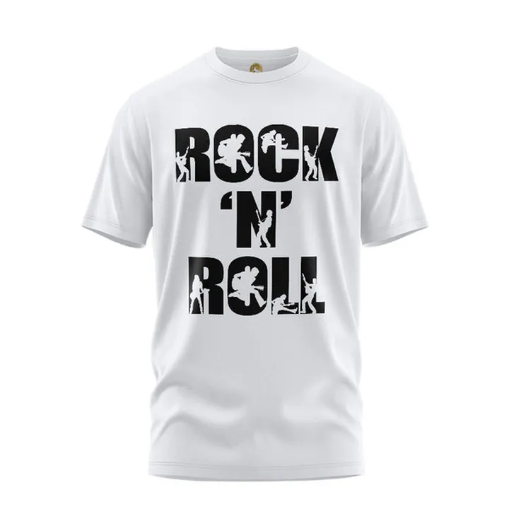 تی شرت آستین کوتاه زنانه هومرو مدل TW307 طرح Rock ...