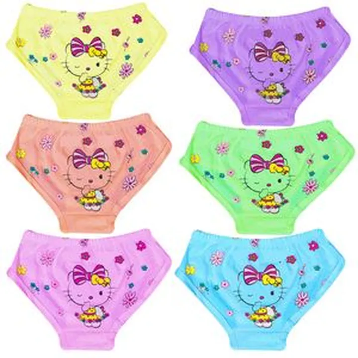 شورت اسلیپ دخترانه مدل بچه گربه مجموعه 6 عددی