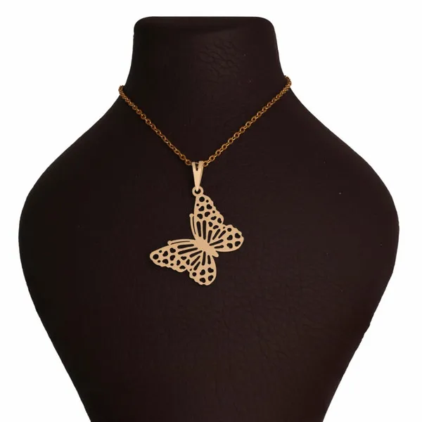 گردنبند طلا 18 عیار زنانه مدل پروانه