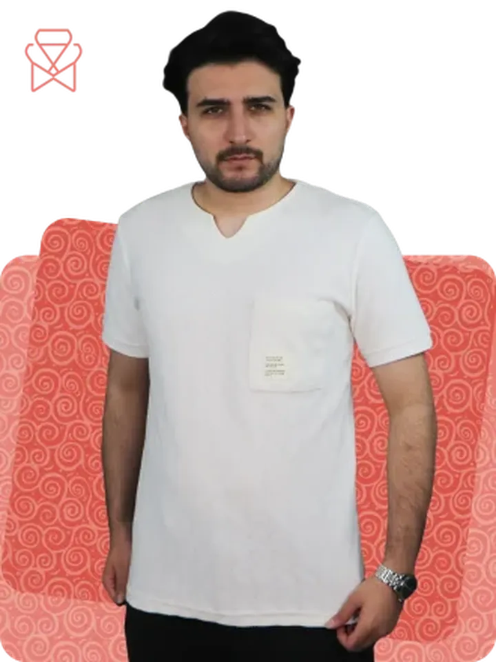 تیشرت مردانه ژاکارد پنبه  کد 400119