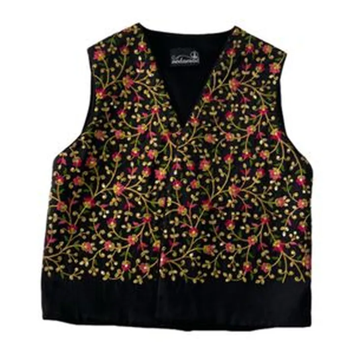 جلیقه زنانه مدل شکوفه سوزن دوزی