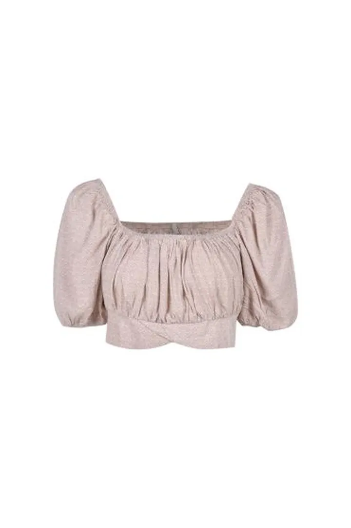 بلوز آستین کوتاه طرحدار زنانه