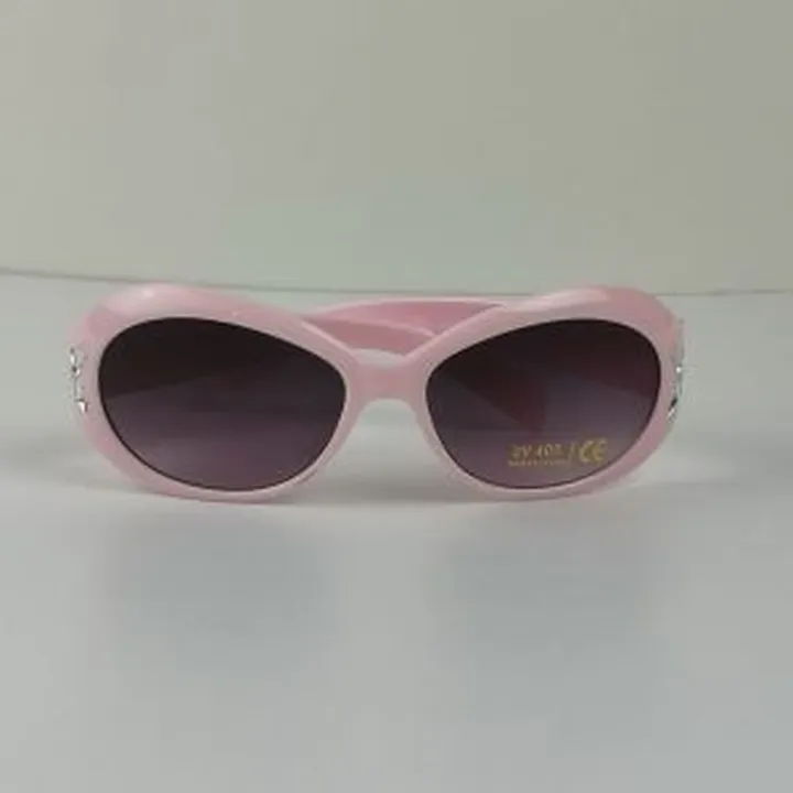 عینک بچگانه دخترانه طرح پروانه صورتی کمرنگ