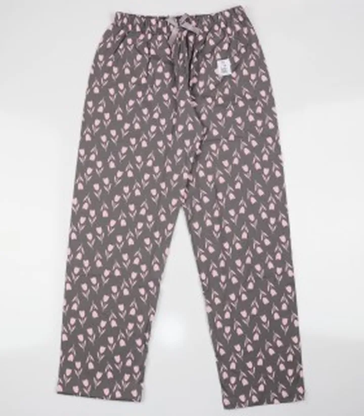 شلوار نخی و راحتی زنانه طرح دار کد 134197