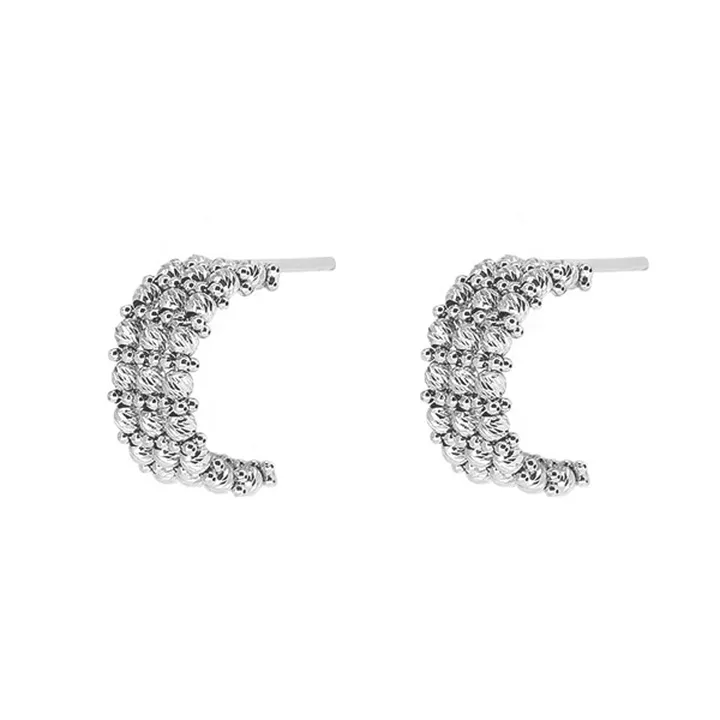 گوشواره میخی طلا 18 عیار زنانه ماوی گالری مدل نیمه...