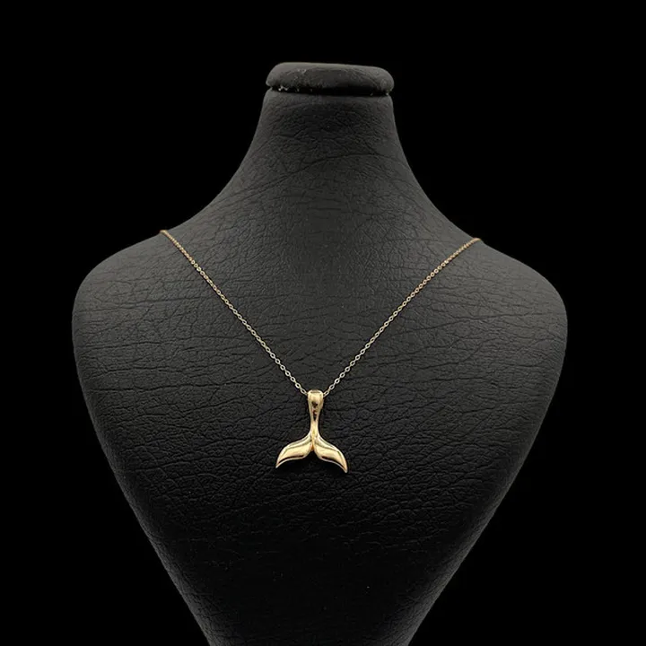 گردنبند طلا 18 عیار زنانه وی وی گلد گالری مدل دم و...