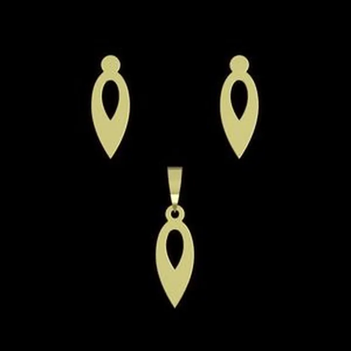 نیم ست طلا 18 عیار زنانه مدوپد مدل اشک کد NA11958