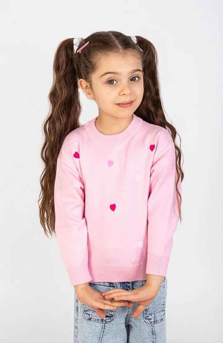 بلوز بافت با گلدوزی قلب