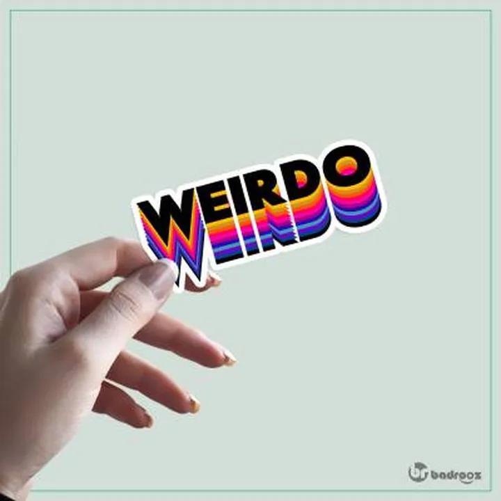 استیکر و برچسب لوگوی انگلیسی گالری "WEIRDO"