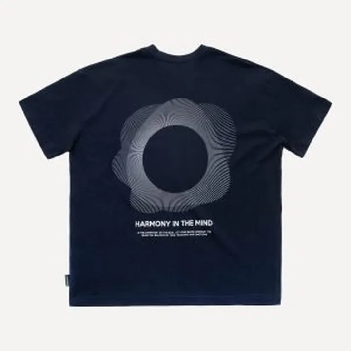 تیشرت اورسایز سرمه ای مدل HARMONY | کیامورس