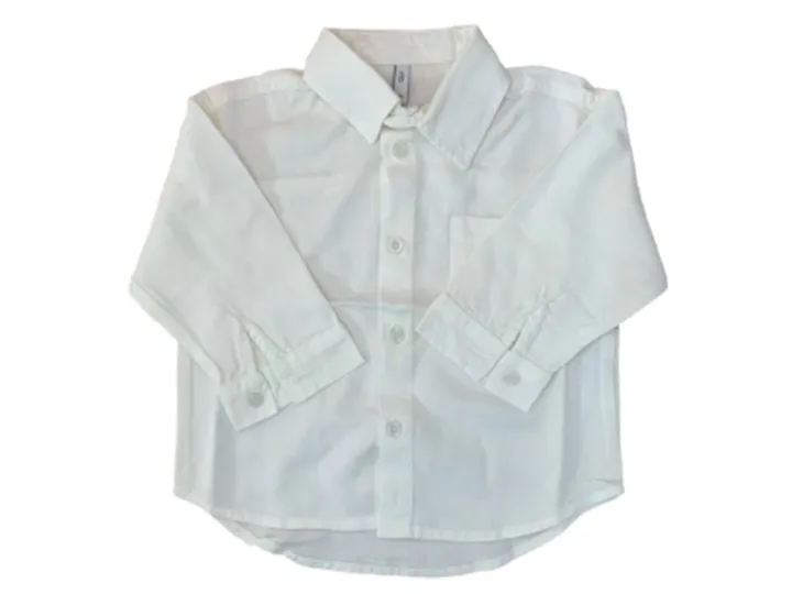 پیراهن کتان نوزاد و کودک پسرانه رنگ شیری