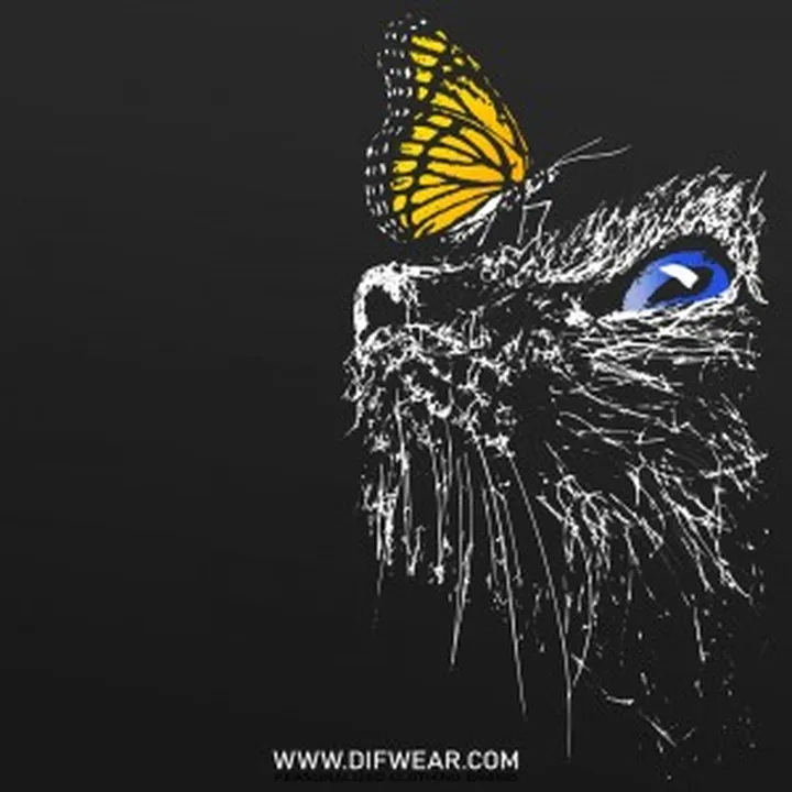 تیشرت Cat and Butterfly