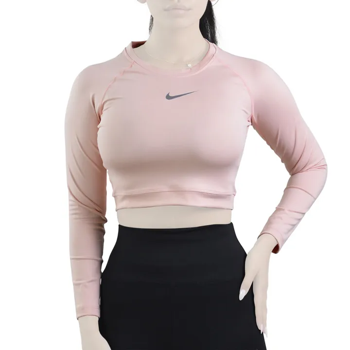 نیم تنه آستین بلند ورزشی زنانه نایک مدل SRN-31331 صورتی روشن