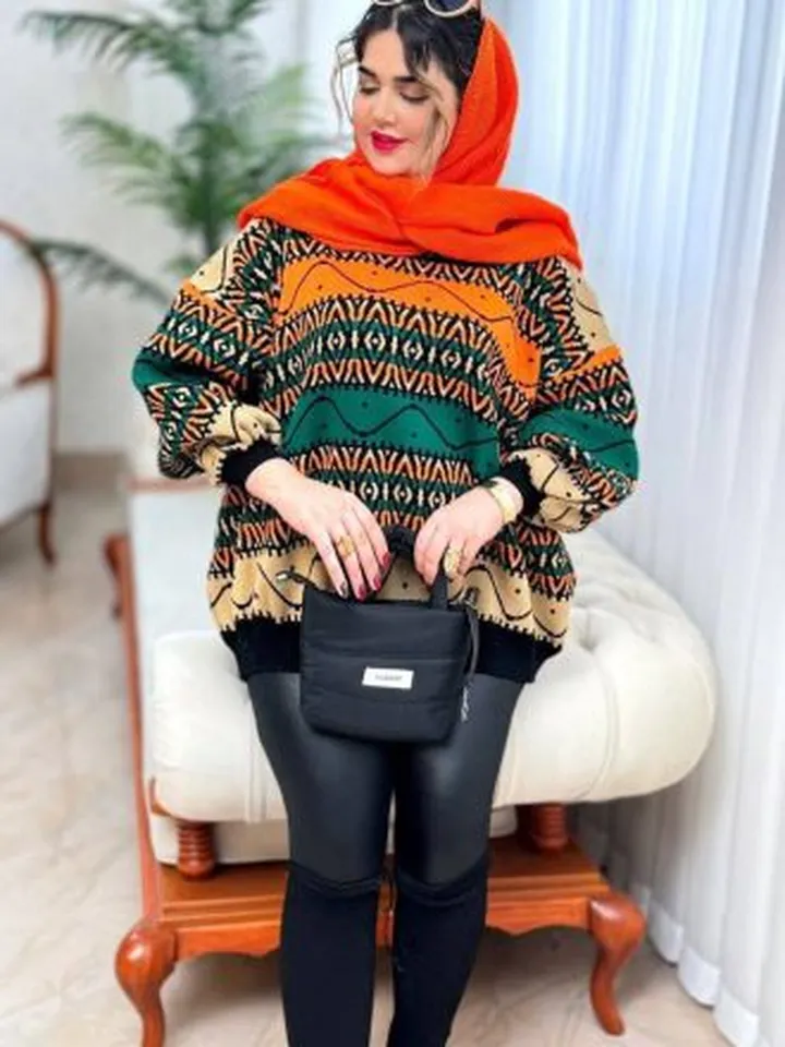 بلوز بافت پینترستی زنانه تک رنگ فریسایز