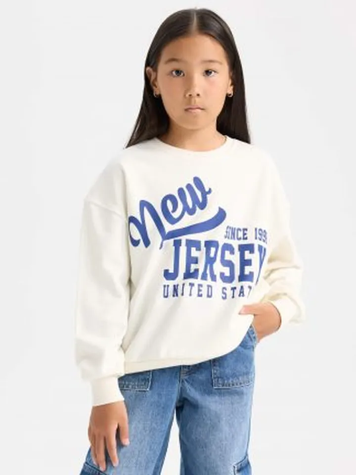 سویشرت دخترانه بژ دفکتو