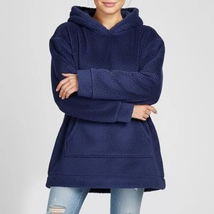 هودی زنانه سون پون مدل 11800 رنگ سرمه ای