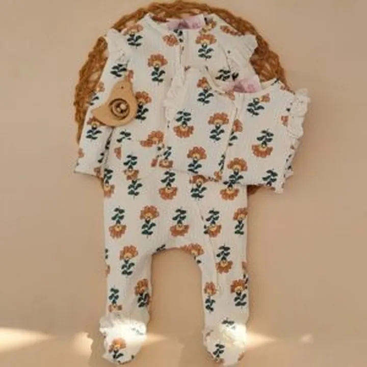 سرهمی کبریتی گلدار دوجیب-LK1268