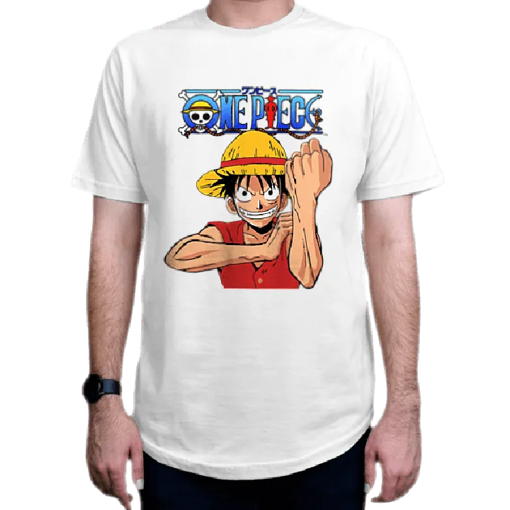 تیشرت طرح انیمه  One Piece وان پیس  شخصیت Luffy لوفی Logo لگو