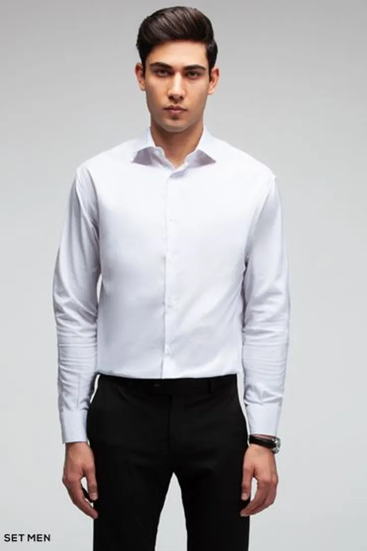پیراهن مردانه ساده آستین بلند