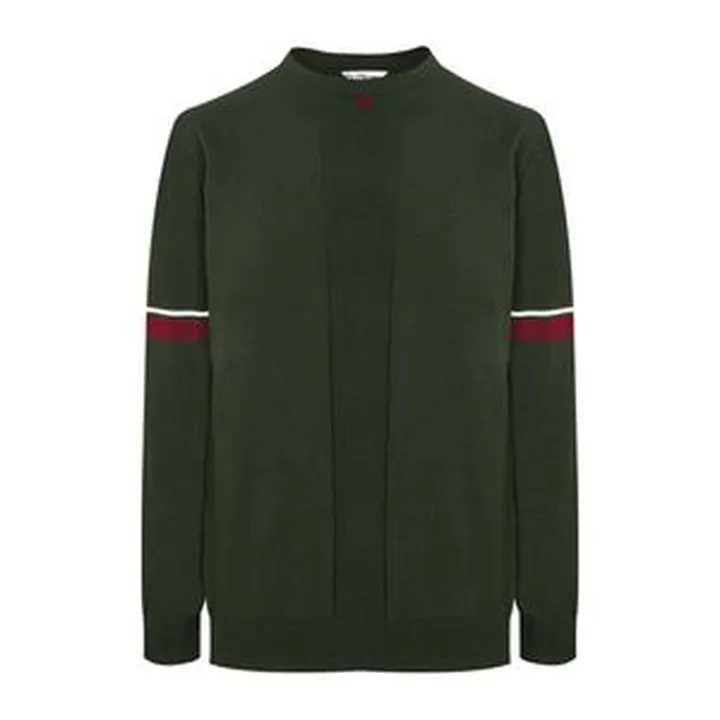 پلیور مردانه مدل یقه گرد رنگ زیتونی