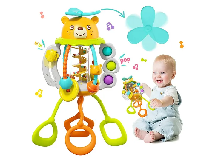 جغجغه چند کاره طرح خرس اسباب بازی هولا hola toys