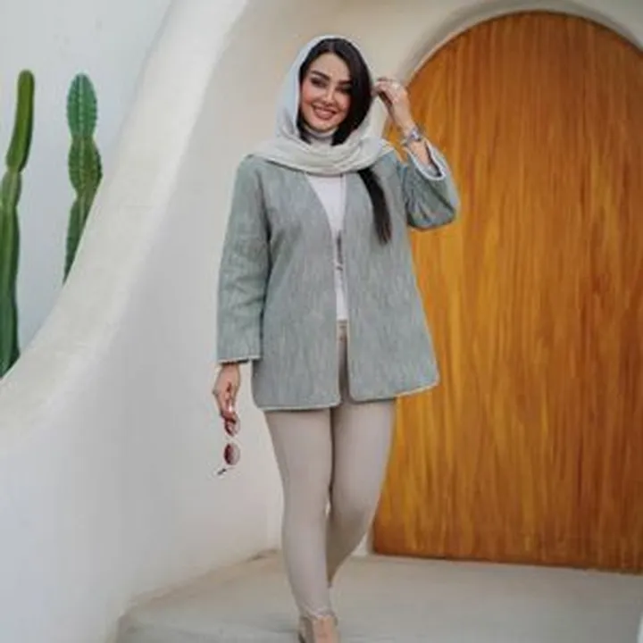 کت زنانه توییت جناغی آستردار پاییزه
