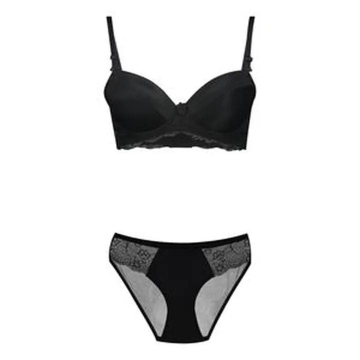 ست شورت و سوتین زنانه زیسا مدل 4854 رنگ مشکی