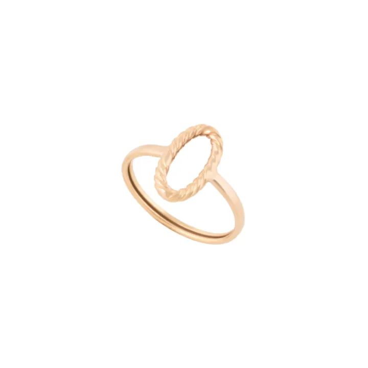 انگشتر طلا بیضی پیچ