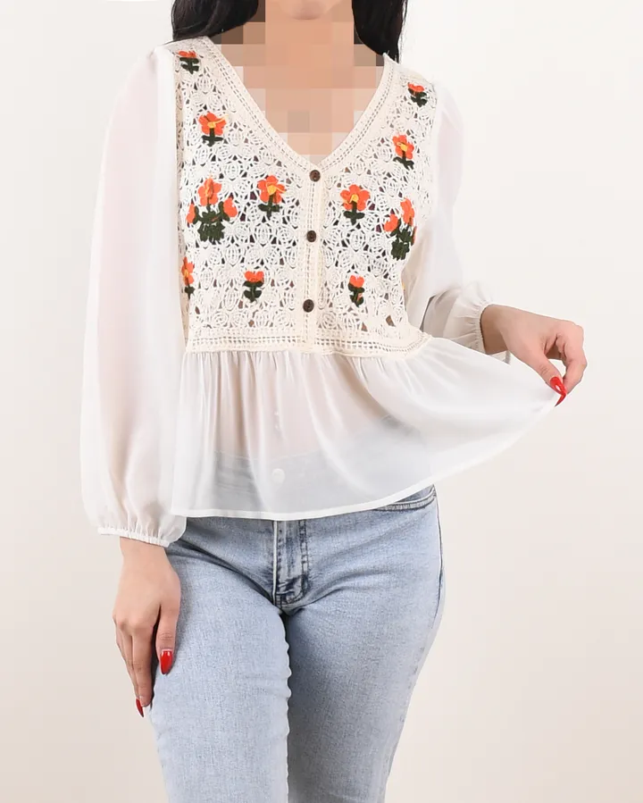 بلوز قلاب بافی آیدا C00263