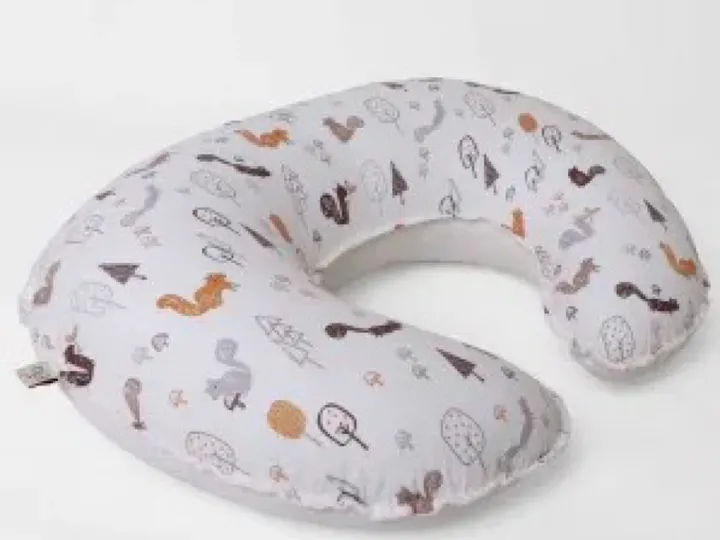 بالشت چند منظوره شیردهی نوزاد طرح سنجاب سفید و قهوه ای الا ELA