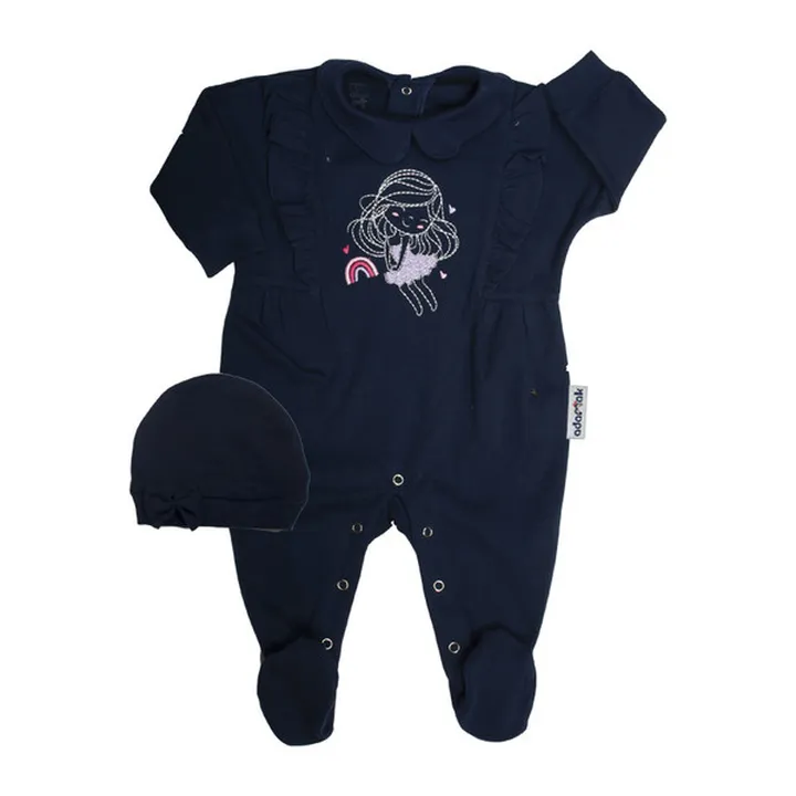 ست سرهمی نوزادی و کلاه آدمک مدل دختر کوچولو کد 130...