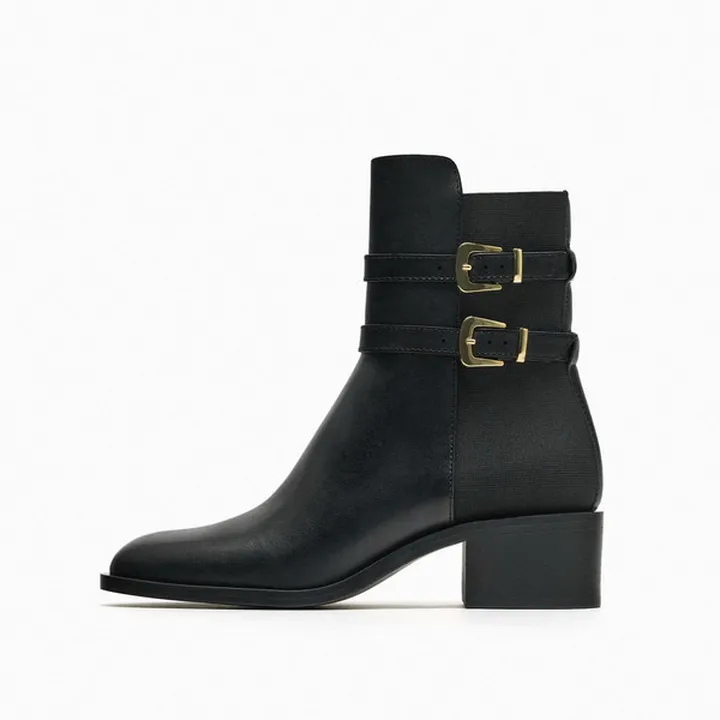 نیم بوت زنانه زارا مدل STRAPPY ANKLE BOOTS WITH BU...