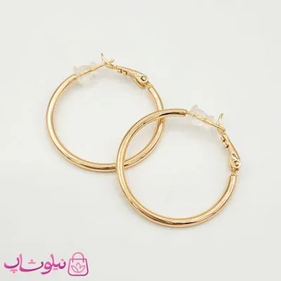 گوشواره دخترانه حلقه ای ساده ژوپینگ کد 2354