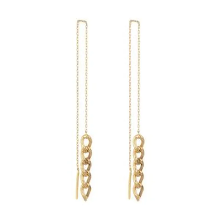 گوشواره طلا 18 عیار زنانه وی وی گلد گالری مدل بخیه ای کد VG2060