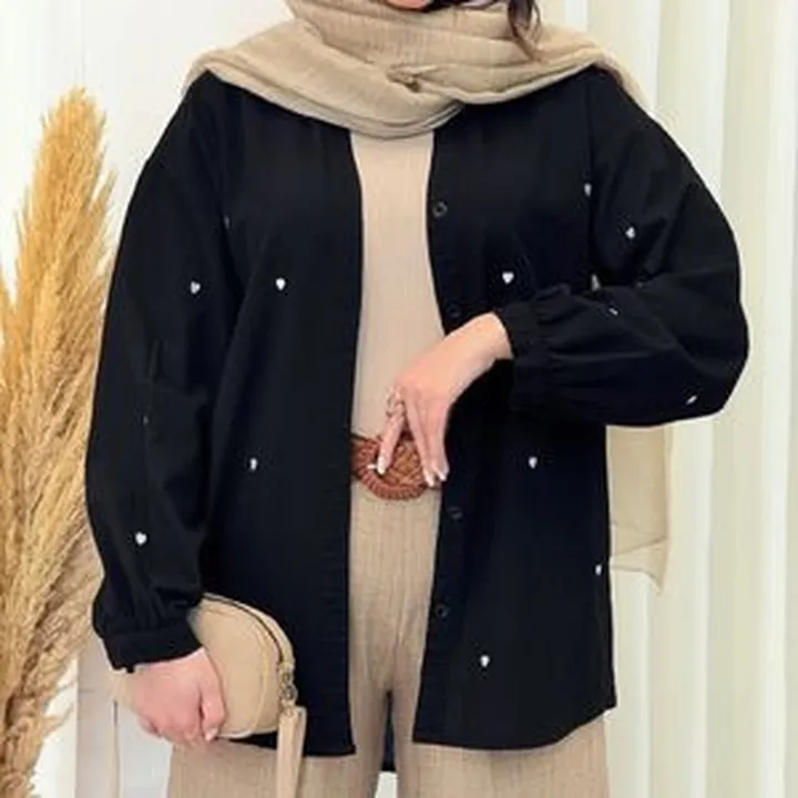 شومیز لینن قلبی