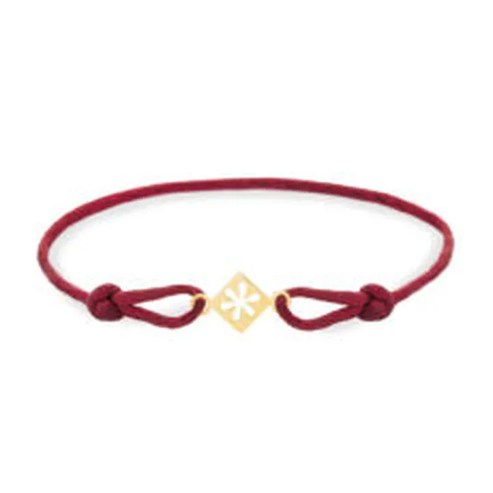 دستبند طلا زنانه طرح لوزی گل