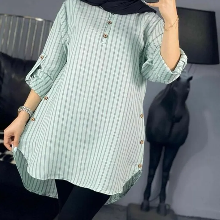  مانتو بلند زنانه کرپ مازراتی لمه مدل ایشتار 