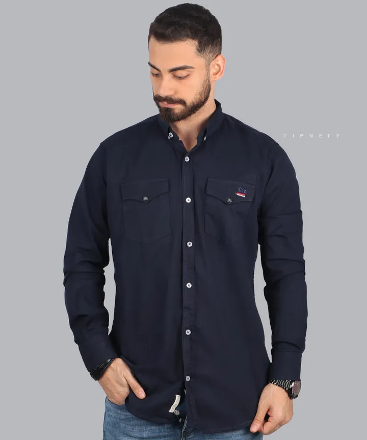پیراهن مردانه آستین بلند دو جیب 0625