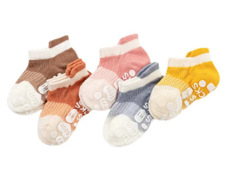 جوراب مچی نوزادی استپ دار سه رنگ