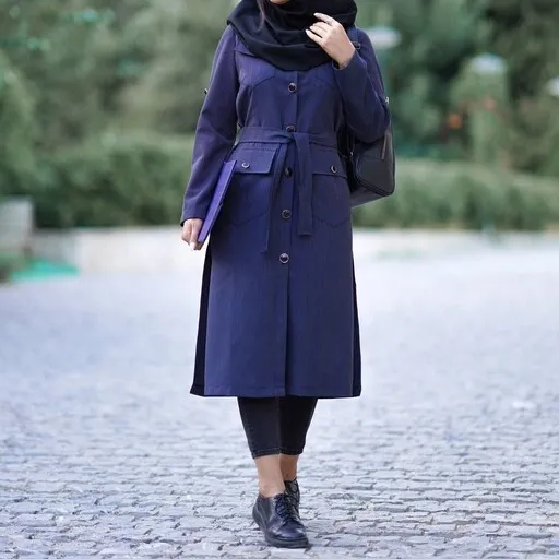 تونیک مانتویی زنانه الیاف گلدوزی شده